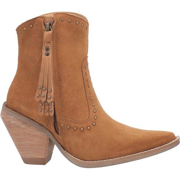 NEW DINGO Suede Classy N Sassy Studded Booties Camel Suede for women 663mn